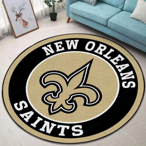 Sportswearmerch New Orleans Saints NFL Round Rug For Fan