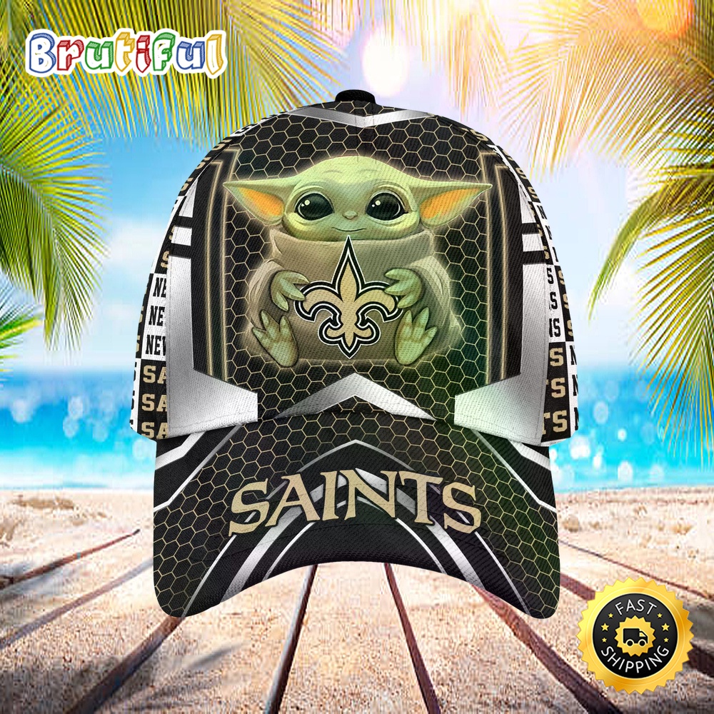 Sportswearmerch New Orleans Saints NFL x Baby Yoda Classic Cap For Fan