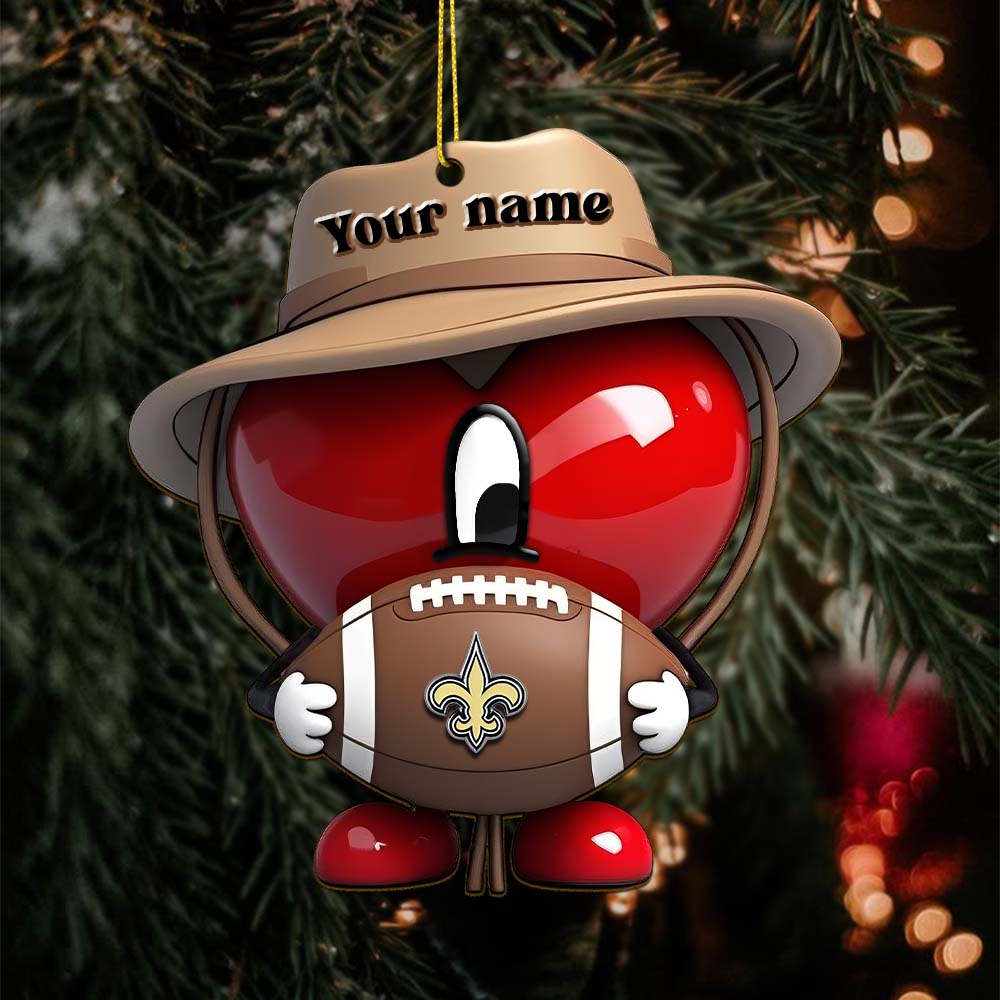 Sportswearmerch New Orleans Saints NFL x Bad Bunny Acrylic Ornament Gift For Fans