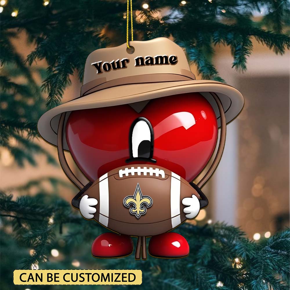 Sportswearmerch New Orleans Saints NFL x Bad Bunny Acrylic Ornament Gift For Fans