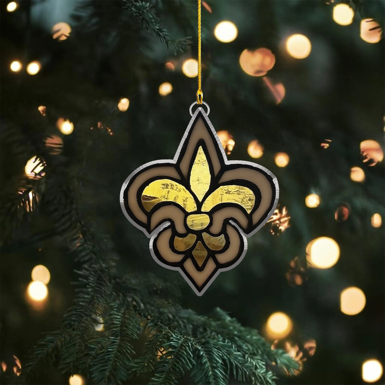 Sportswearmerch New Orleans Saints NFL x Christmas Acrylic Ornament Gift For Fans