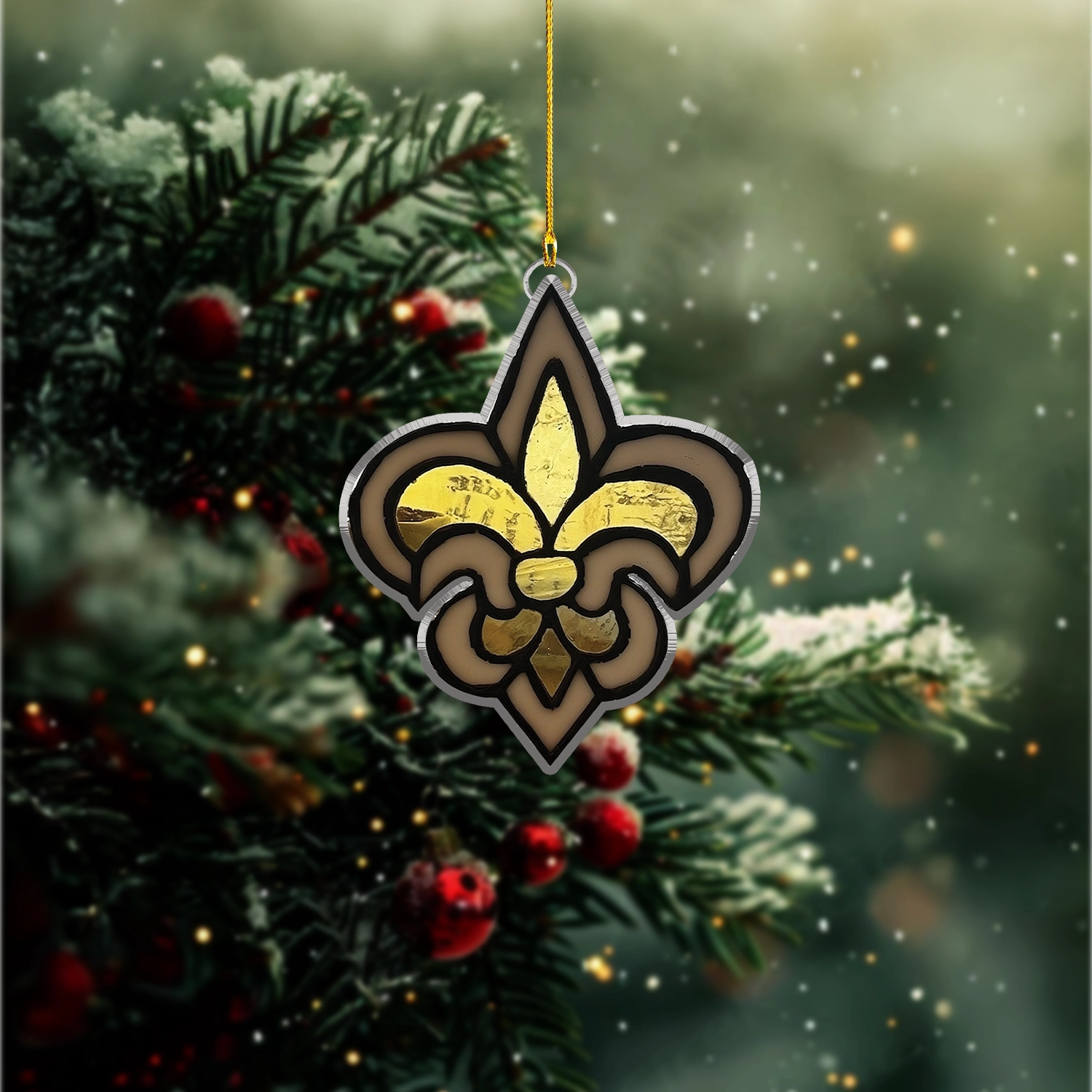 Sportswearmerch New Orleans Saints NFL x Christmas Acrylic Ornament Gift For Fans