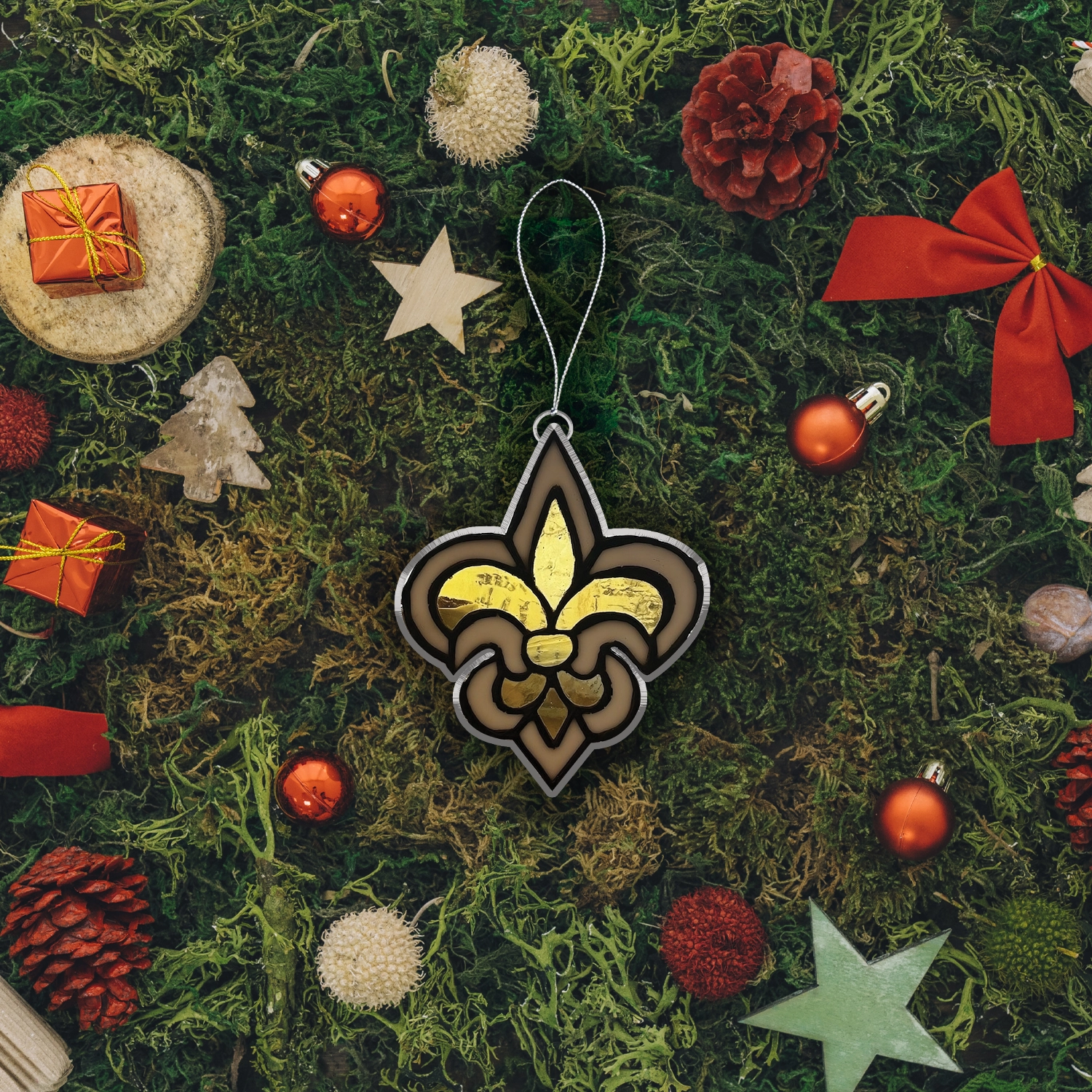 Sportswearmerch New Orleans Saints NFL x Christmas Acrylic Ornament Gift For Fans