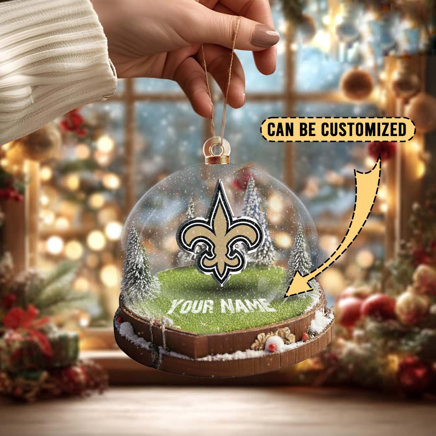 Sportswearmerch New Orleans Saints NFL x Christmas Acrylic Ornament Gift For Fans