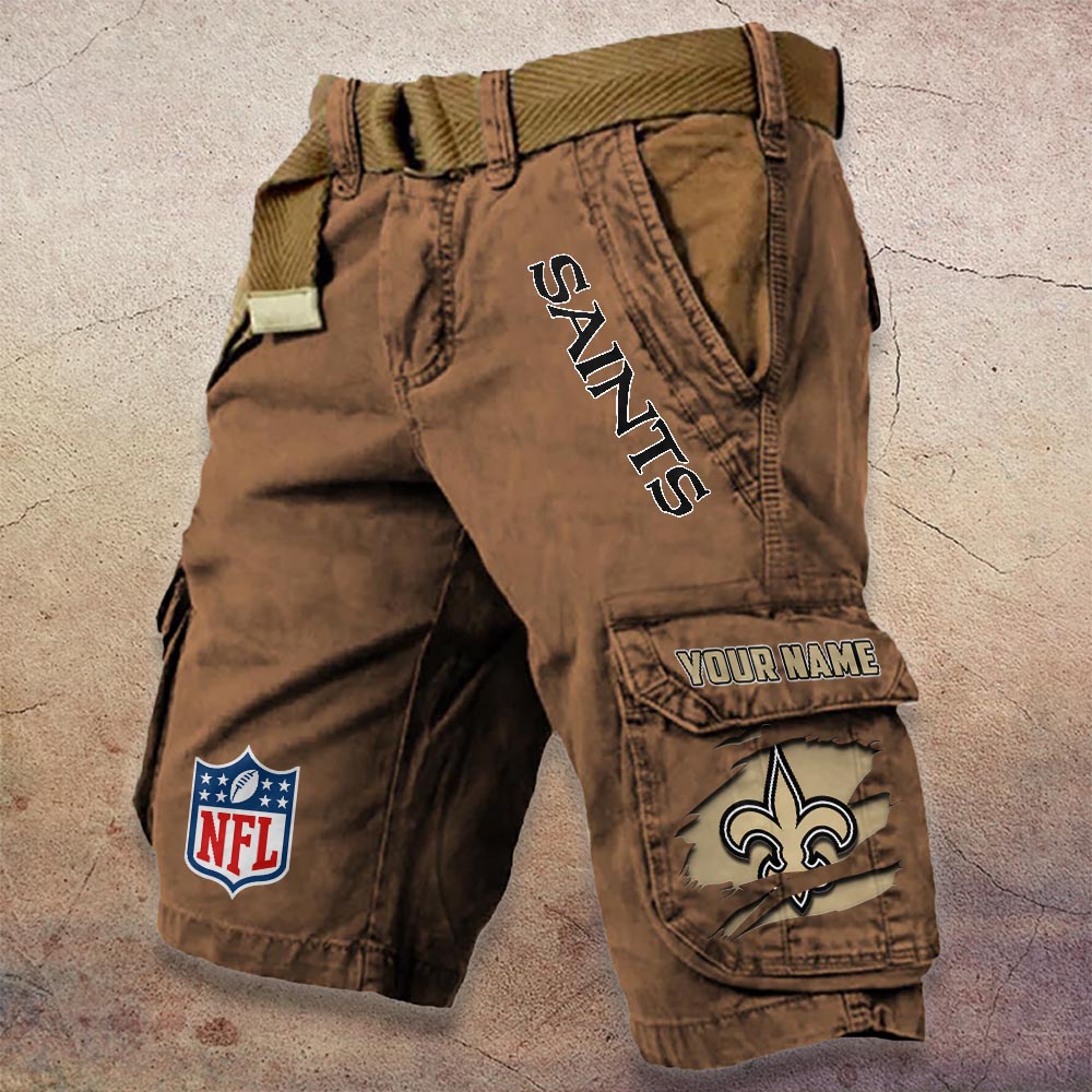 Sportswearmerch New OrleansSaints NFL Denim Short For Fan