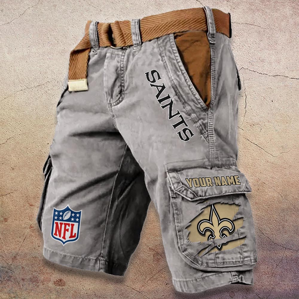 Sportswearmerch New OrleansSaints NFL Denim Short For Fan