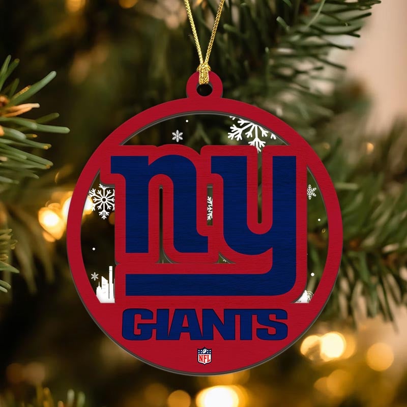 Sportswearmerch New York Giants NFL Acrylic Mix Wooden Ornament Gift For Fans