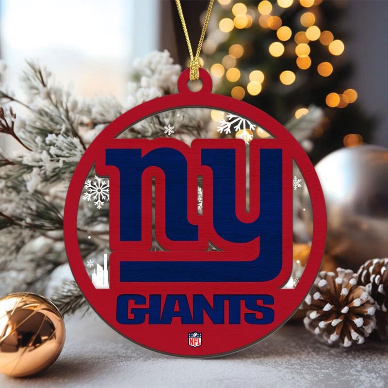 Sportswearmerch New York Giants NFL Acrylic Mix Wooden Ornament Gift For Fans