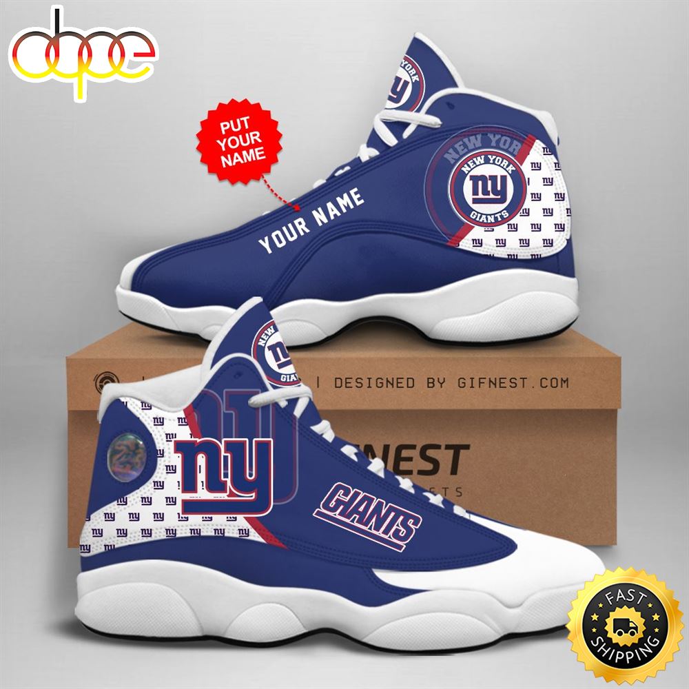Sportswearmerch New York Giants NFL AJ13 Sneakers Shoes For Men And Women