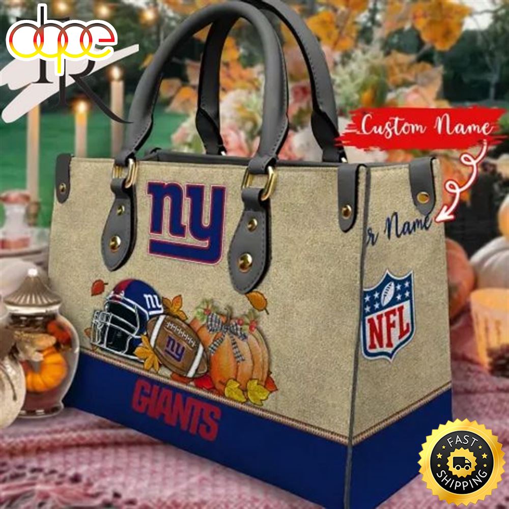 Sportswearmerch New York Giants NFL Autumn Women Leather Hand Bag For Fan