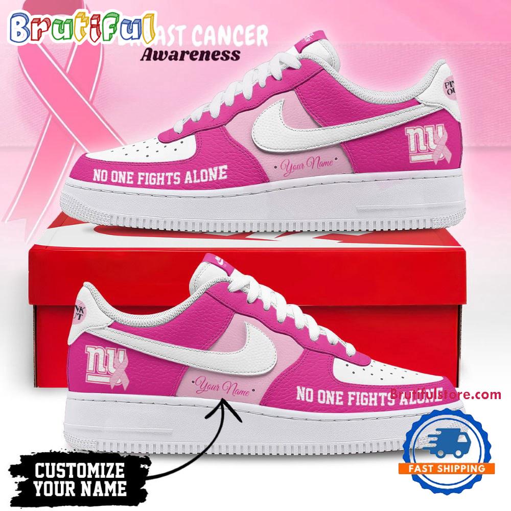 Sportswearmerch New York Giants NFL Breast Cancer Awareness Air Low-Top Sneakers Shoes For Men And Women