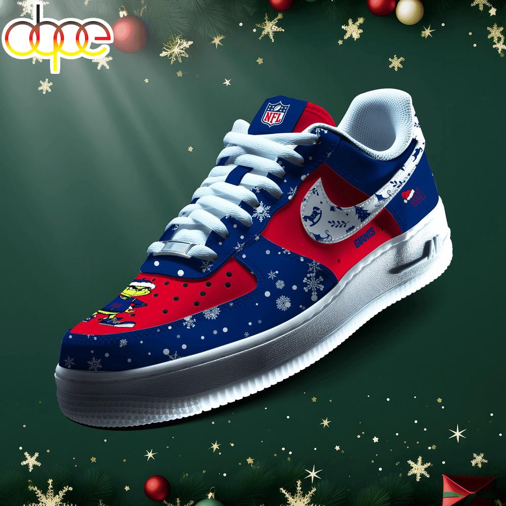 Sportswearmerch New York Giants NFL Grinch Merry Christmas Air Low-Top Sneakers Shoes For Men And Women