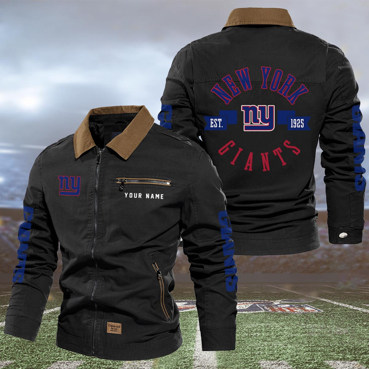Sportswearmerch New York Giants NFL Lapel Jacket For Fan