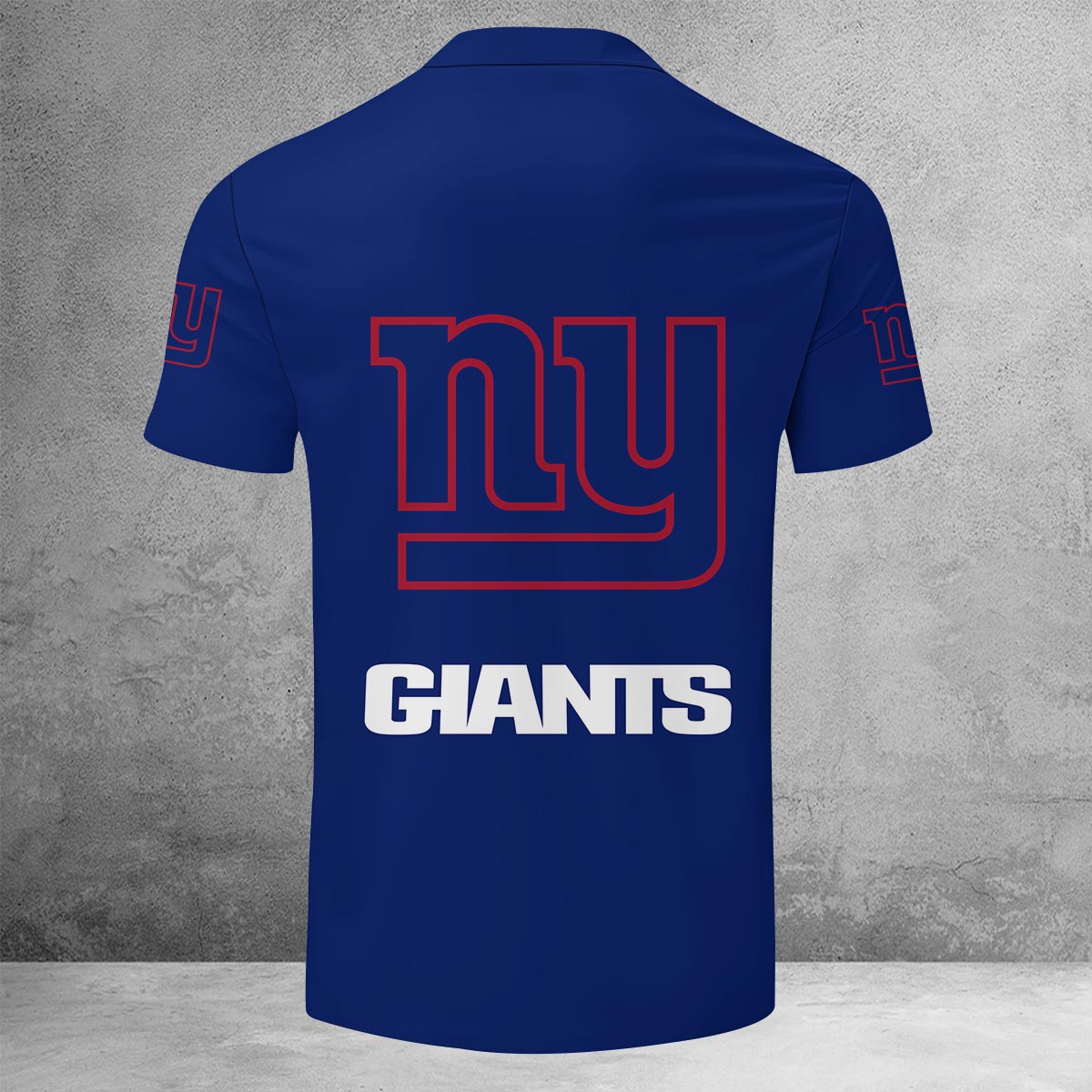 Sportswearmerch New York Giants NFL Lapel Zip Polo Shirt For Fan