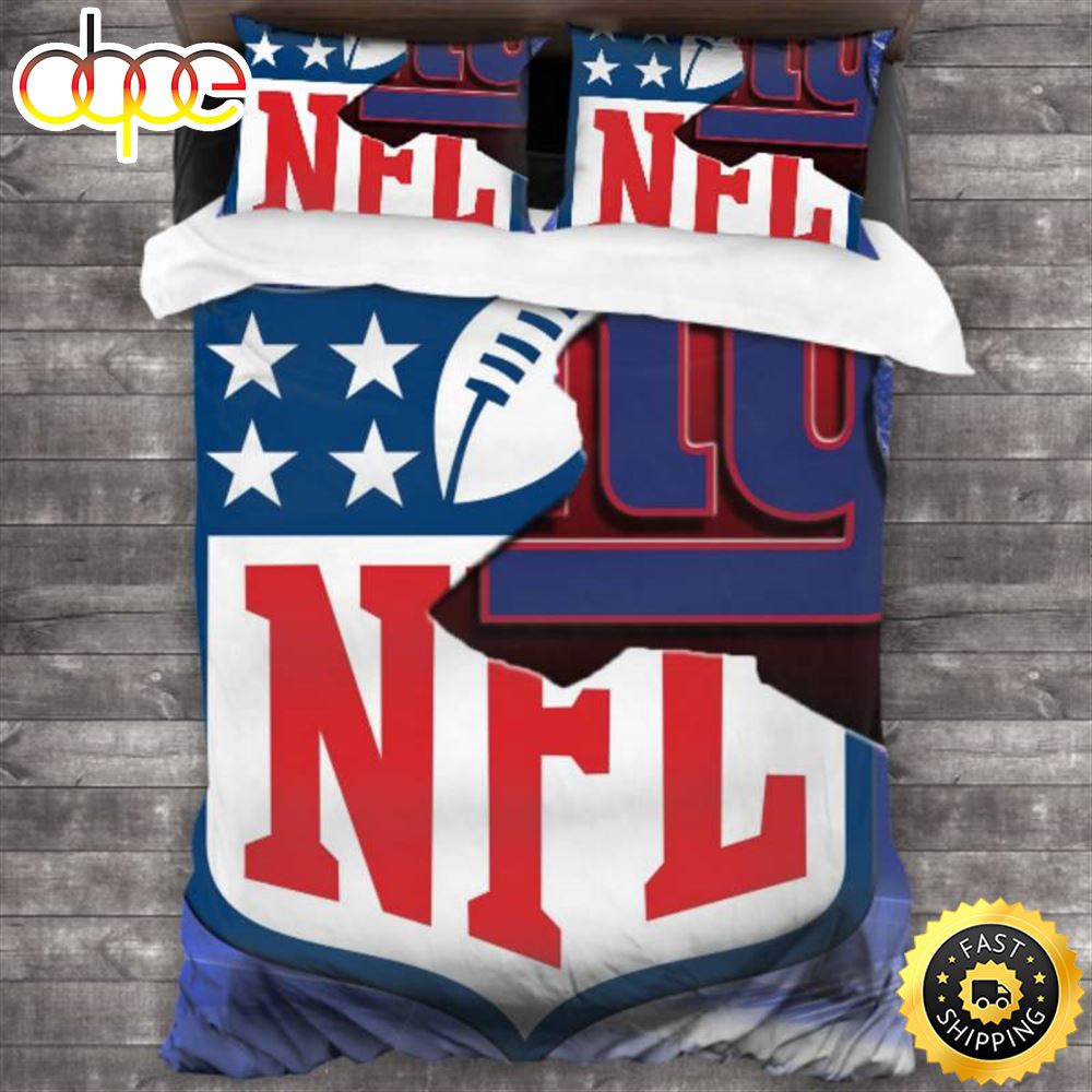 Sportswearmerch New York Giants NFL Navy Blue Bedding Set For Fan