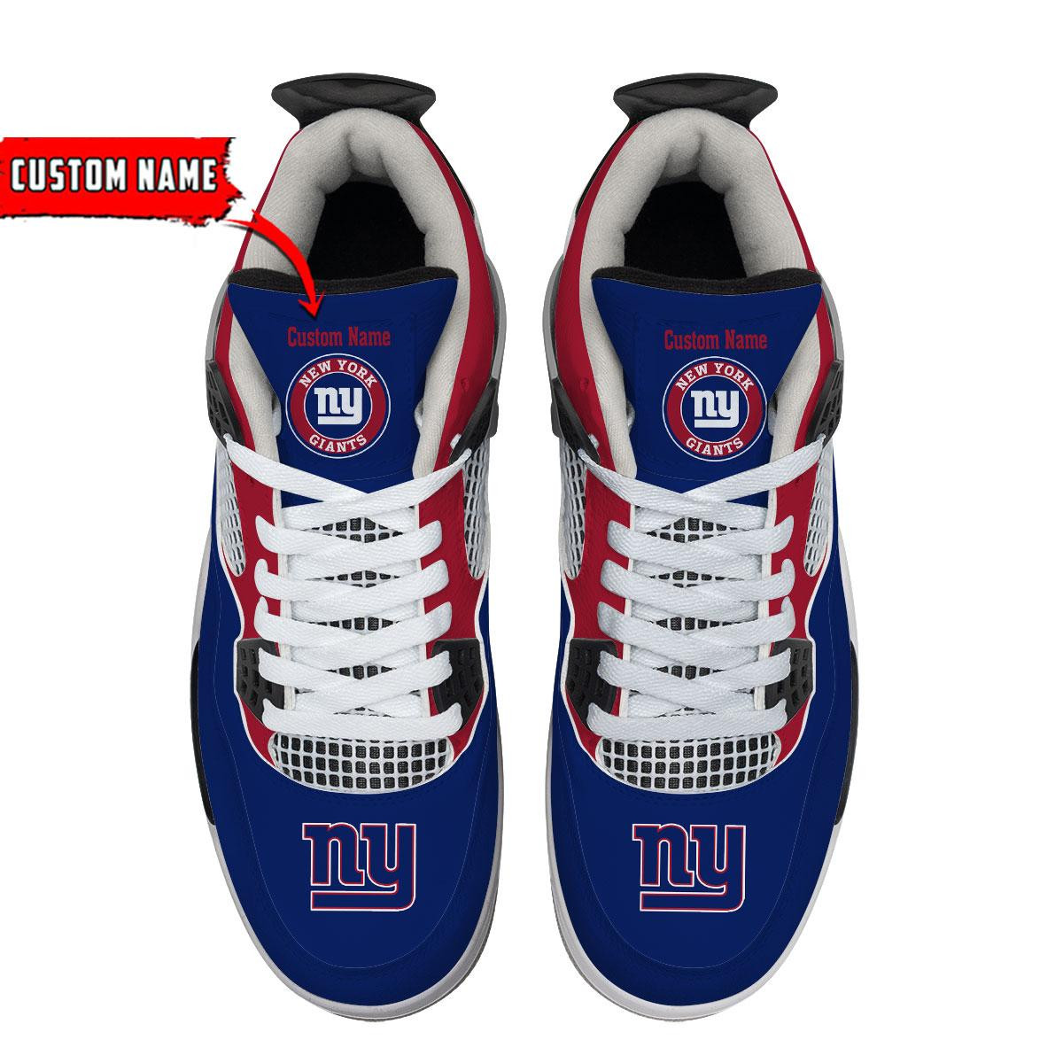 Sportswearmerch New York Giants NFL Personalized Air Jordan 4 SnAJ4 Sneakers Shoes For Men And Women