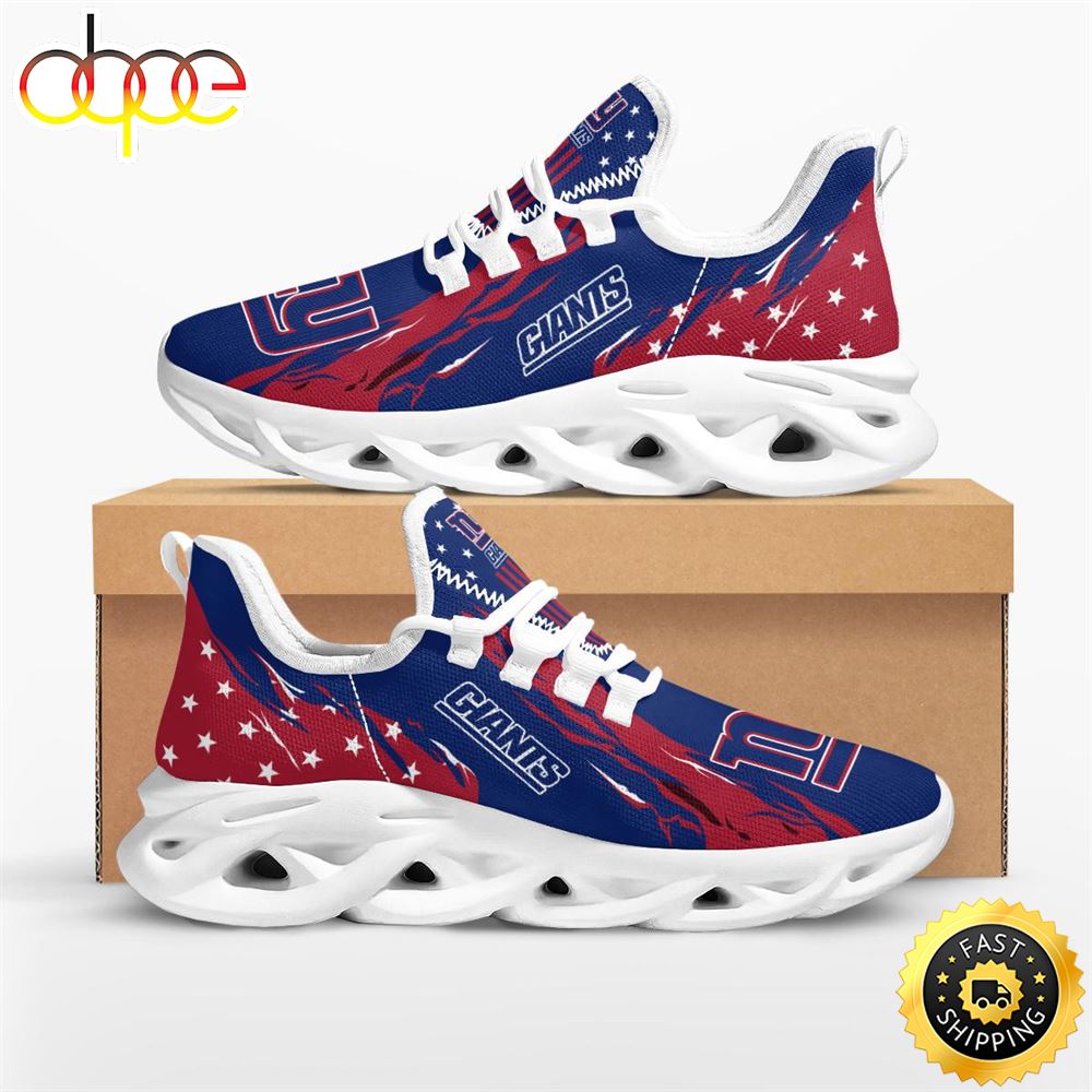 Sportswearmerch New York Giants NFL Stars and Stripes Max Soul Shoes Sneakers For Men And Women