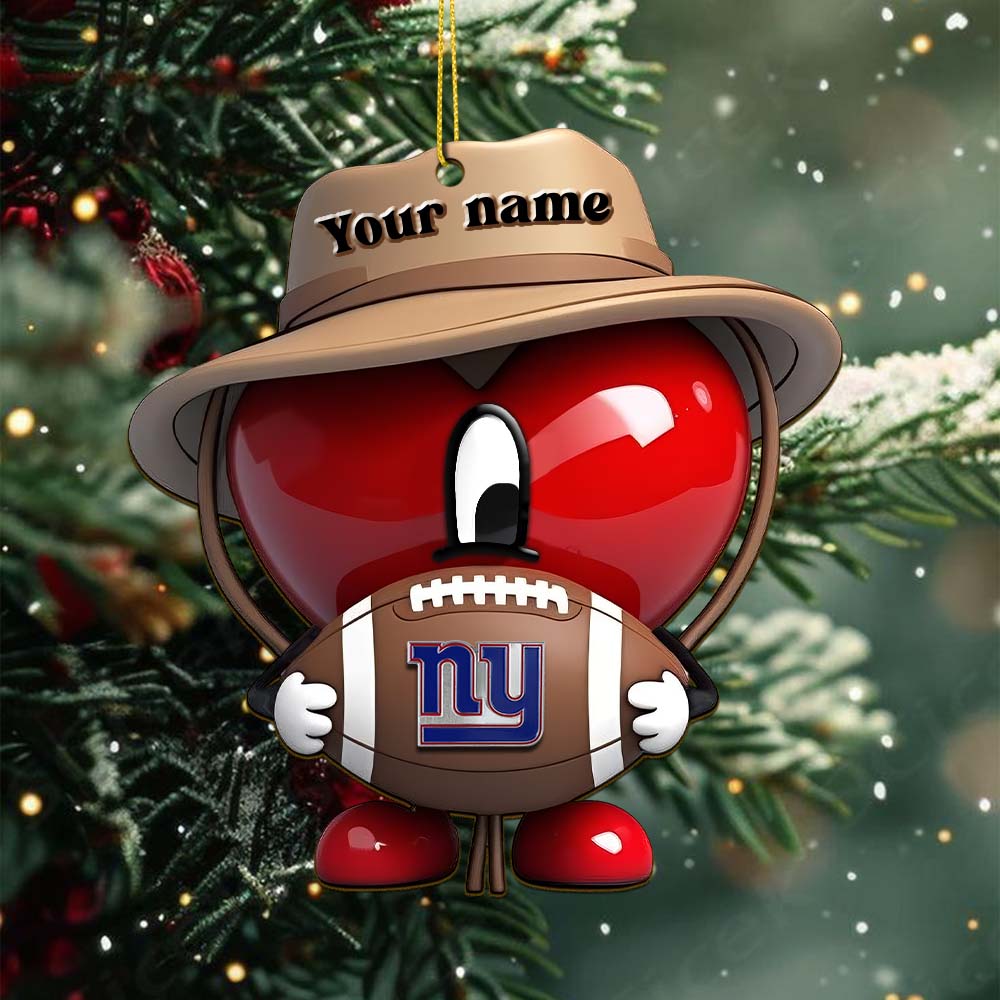 Sportswearmerch New York Giants NFL x Bad Bunny Acrylic Ornament Gift For Fans