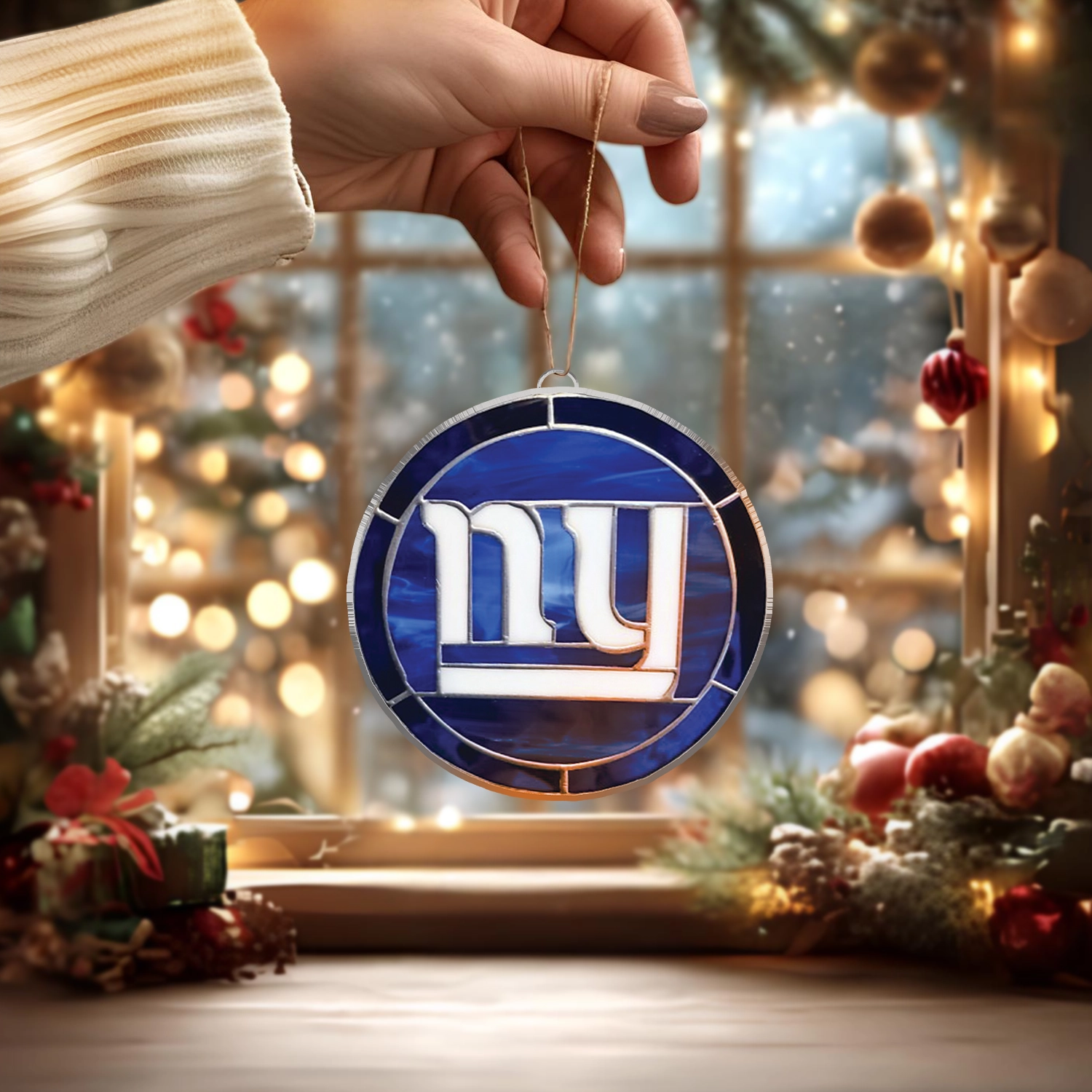 Sportswearmerch New York Giants NFL x Christmas Acrylic Ornament Gift For Fans