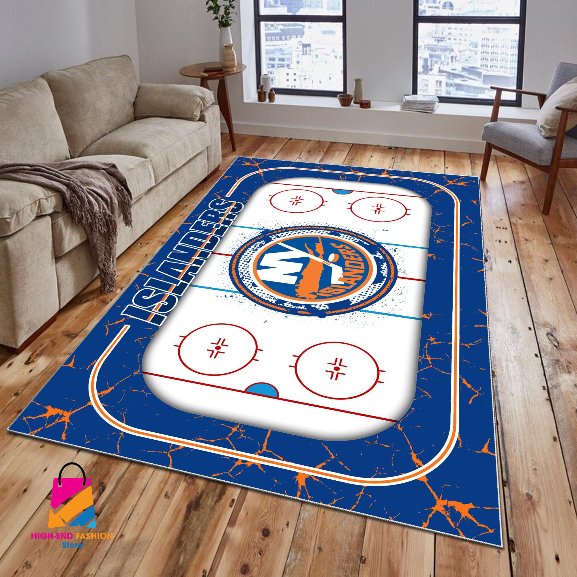 Sportswearmerch New York Islanders NHL Area Rug For Fan