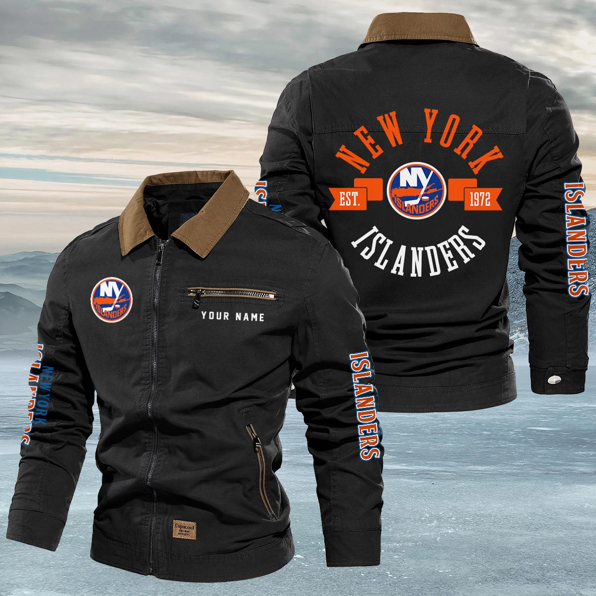 Sportswearmerch New York Islanders NHL Lapel Jacket For Fan