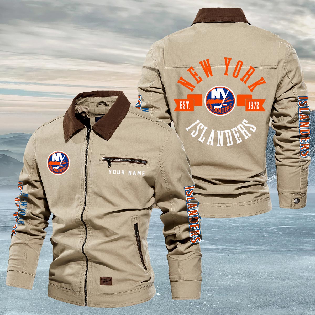 Sportswearmerch New York Islanders NHL Lapel Jacket For Fan