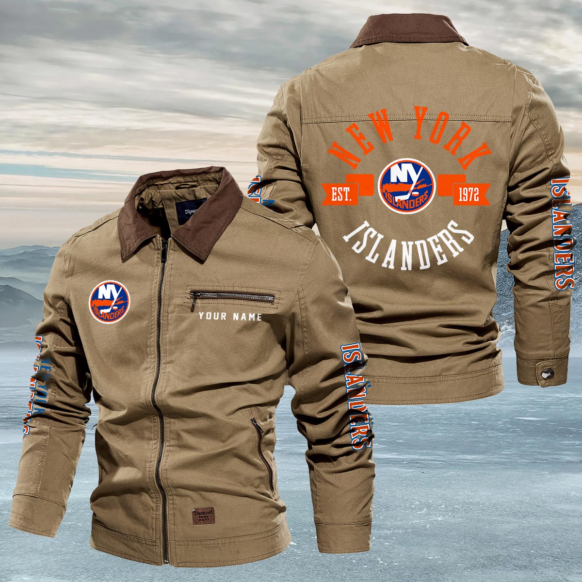 Sportswearmerch New York Islanders NHL Lapel Jacket For Fan