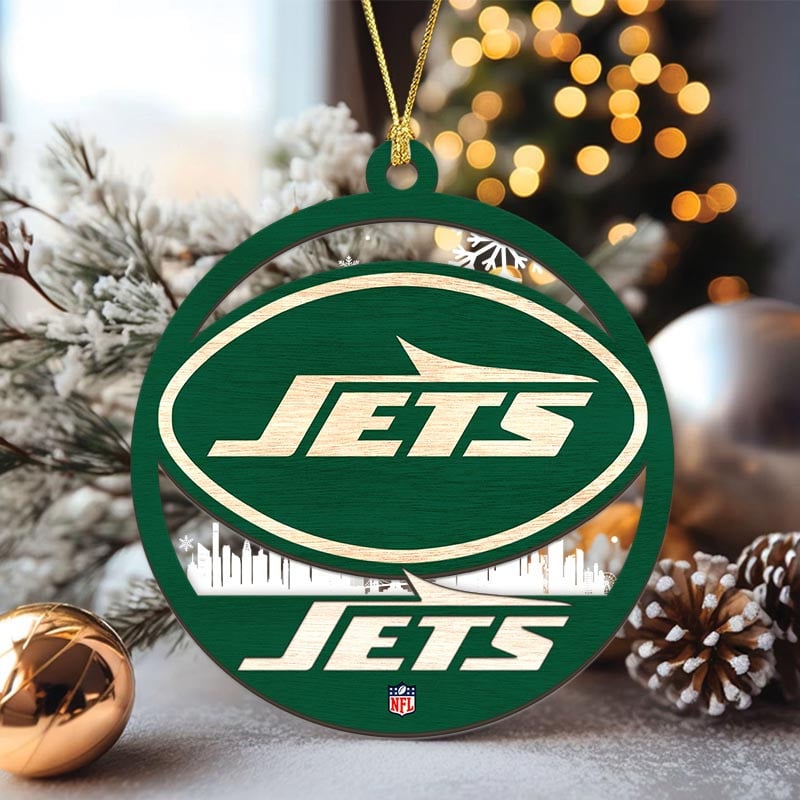 Sportswearmerch New York Jets NFL Acrylic Mix Wooden Ornament Gift For Fans