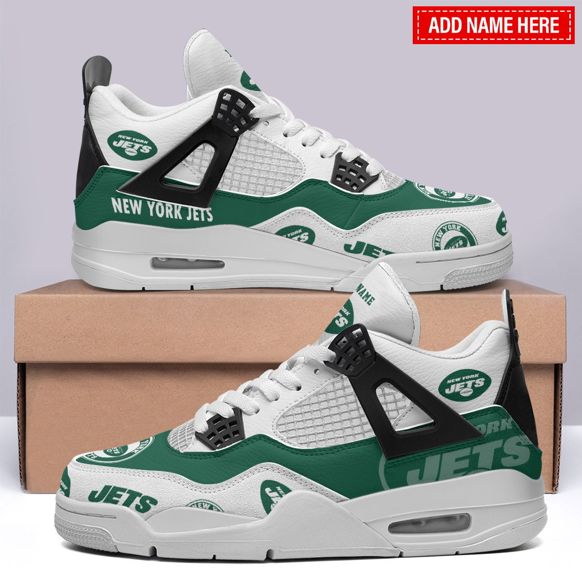 Sportswearmerch New York Jets NFL  AJ4 Sneakers Shoes For Men And Women