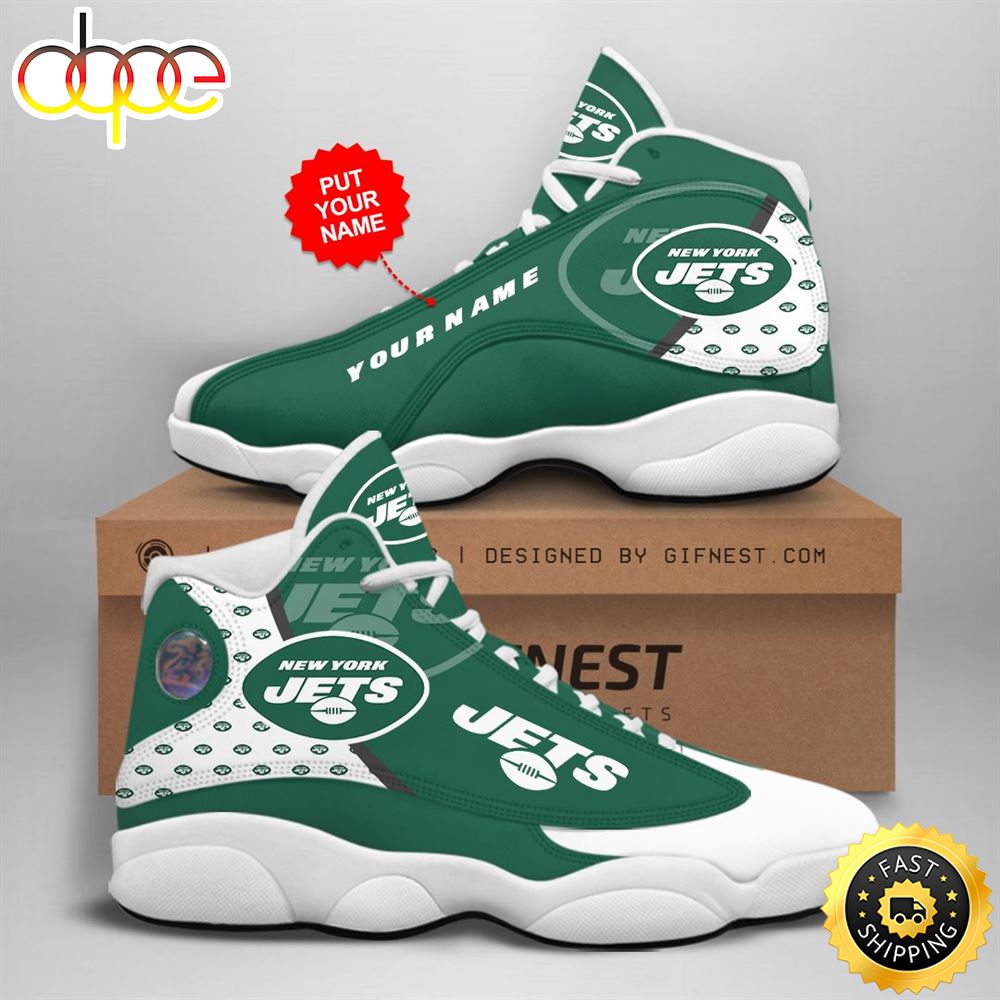 Sportswearmerch New York Jets NFL AJ13 Sneakers Shoes For Men And Women