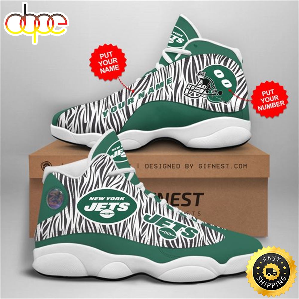 Sportswearmerch New York Jets NFL AJ13 Sneakers Shoes For Men And Women