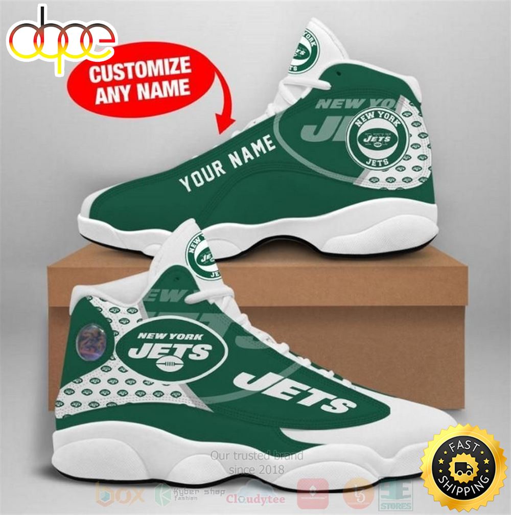 Sportswearmerch New York Jets NFL AJ13 Sneakers Shoes For Men And Women