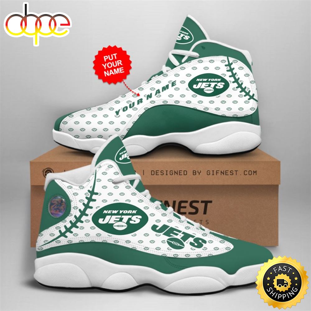 Sportswearmerch New York Jets NFL AJ13 Sneakers Shoes For Men And Women