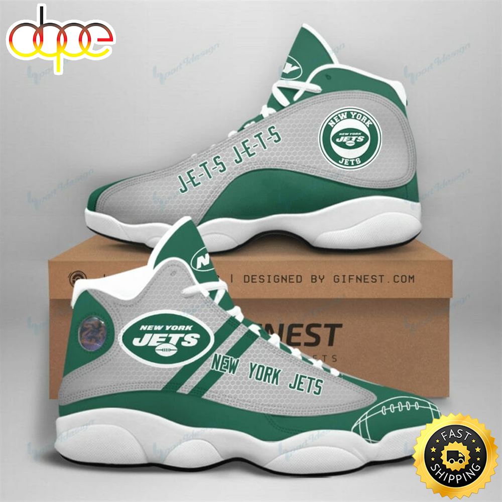 Sportswearmerch New York Jets NFL AJ13 Sneakers Shoes For Men And Women