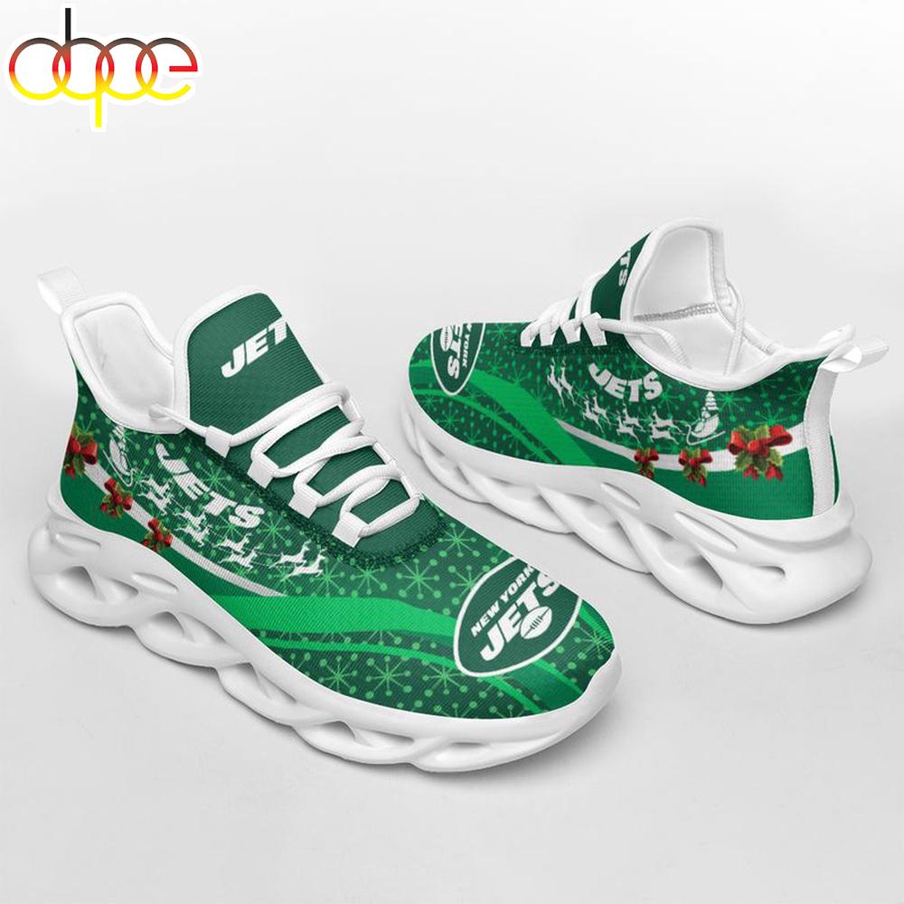 Sportswearmerch New York Jets NFL Christmas Pattern Max Soul Shoes Sneakers For Men And Women Gift