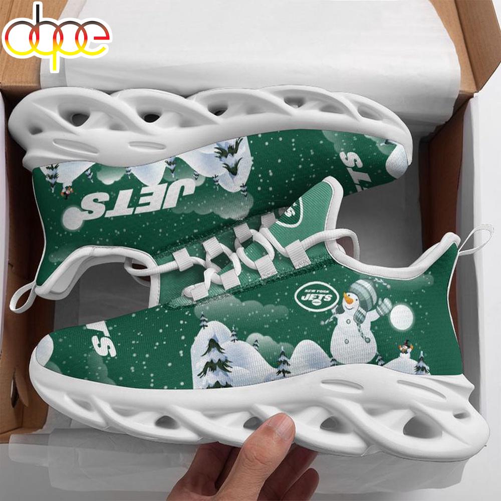 Sportswearmerch New York Jets NFL Christmas Snowman Max Soul Shoes Sneakers For Men And Women
