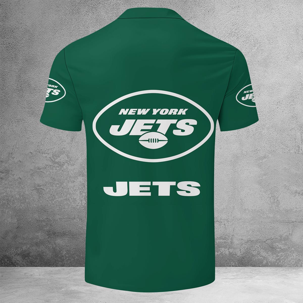 Sportswearmerch New York Jets NFL Lapel Zip Polo Shirt For Fan
