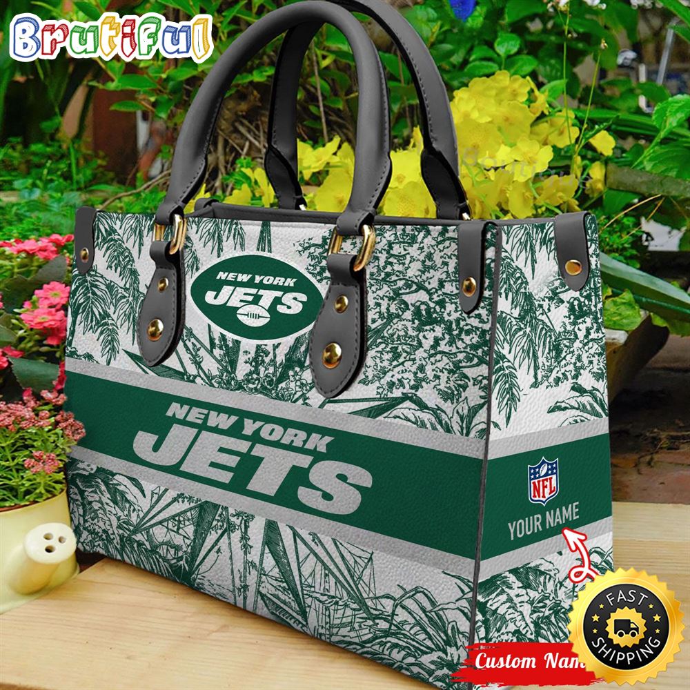 Sportswearmerch New York Jets NFL Leather Handbag For Fan