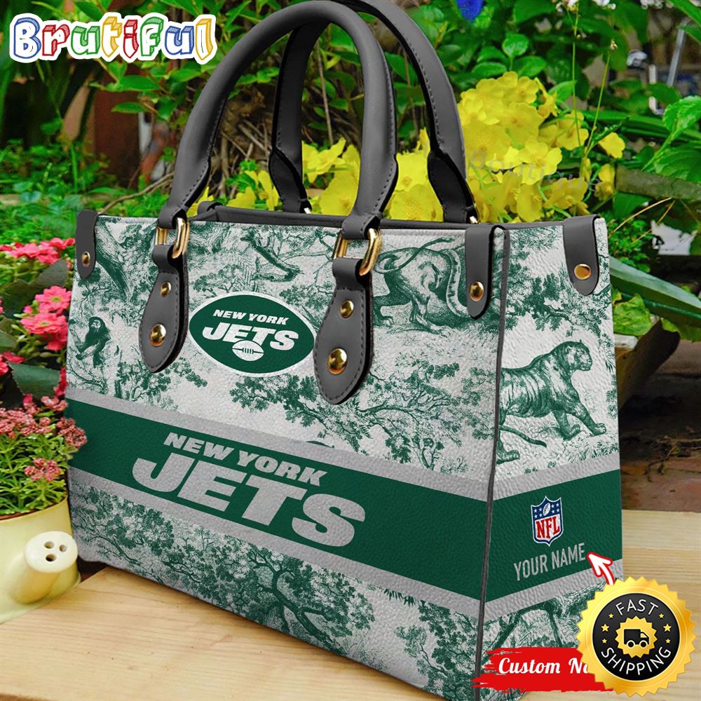 Sportswearmerch New York Jets NFL Leather Handbag For Fan