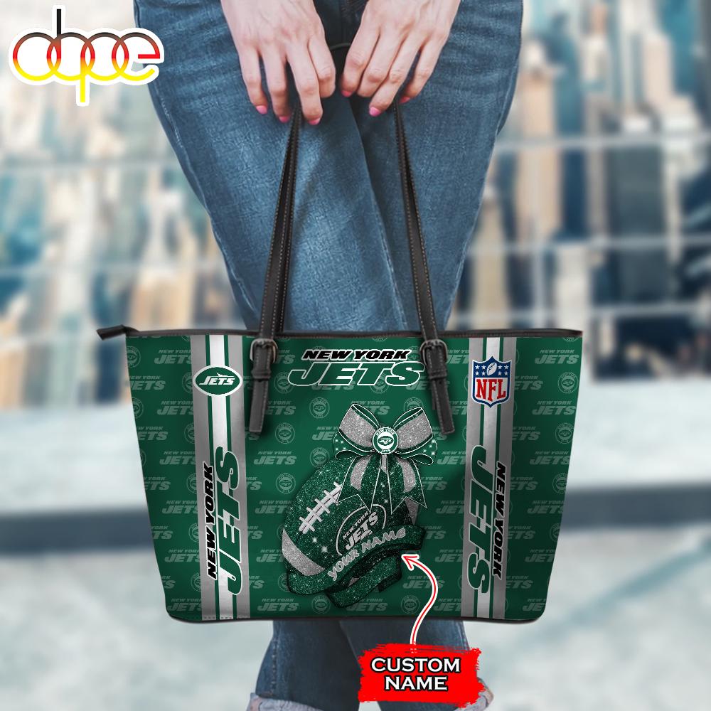 Sportswearmerch New York Jets NFL Leather Tote Bag For Fan