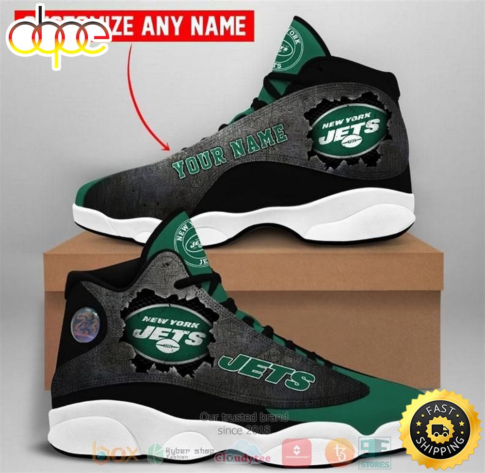 Sportswearmerch New York Jets NFL Logo AJ13 Sneakers Shoes For Men And Women