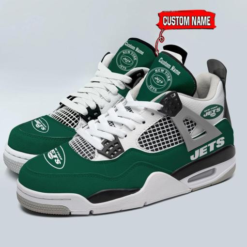 Sportswearmerch New York Jets NFL Personalized Air Jordan 4 SnAJ4 Sneakers Shoes For Men And Women