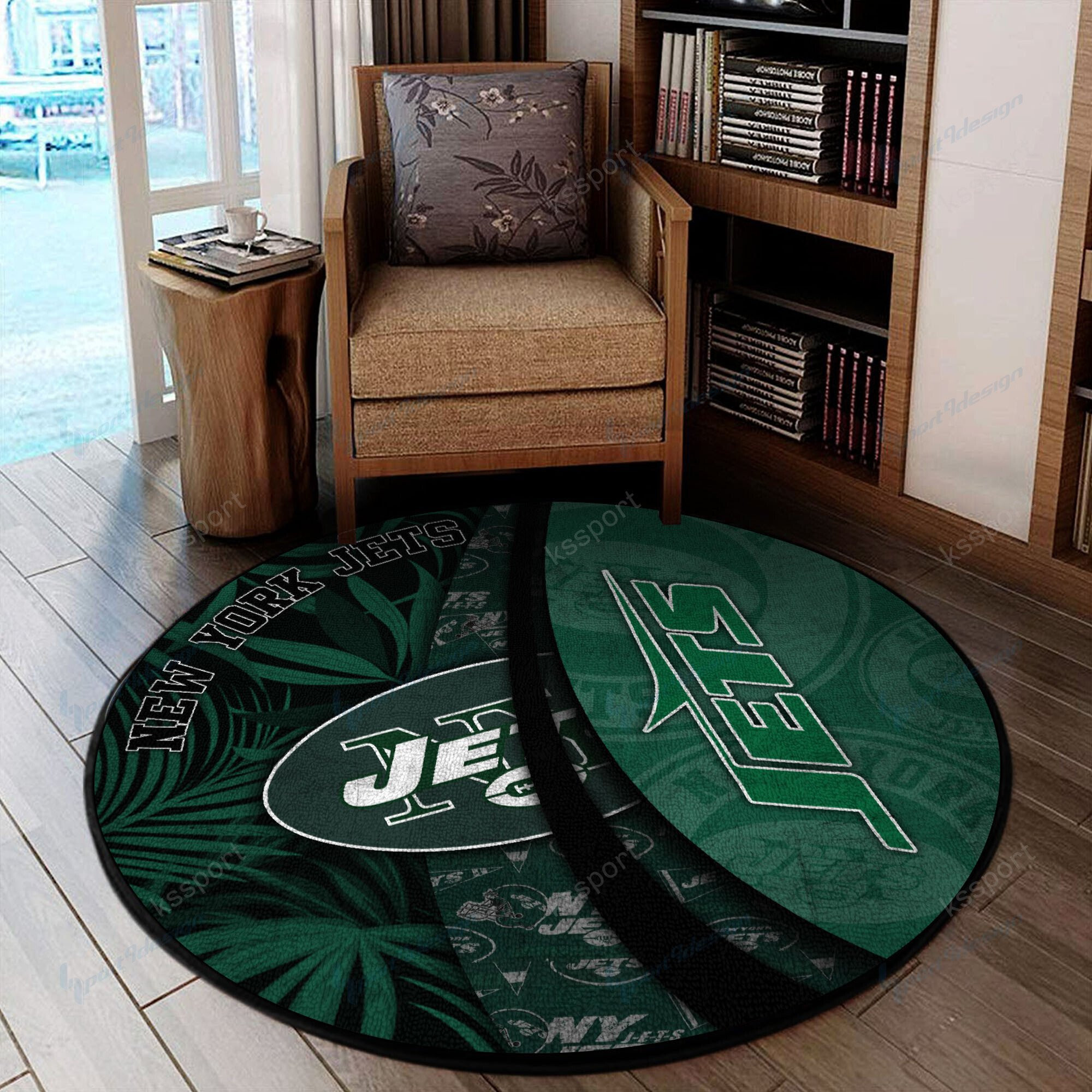 Sportswearmerch New York Jets NFL Round Rug For Fan