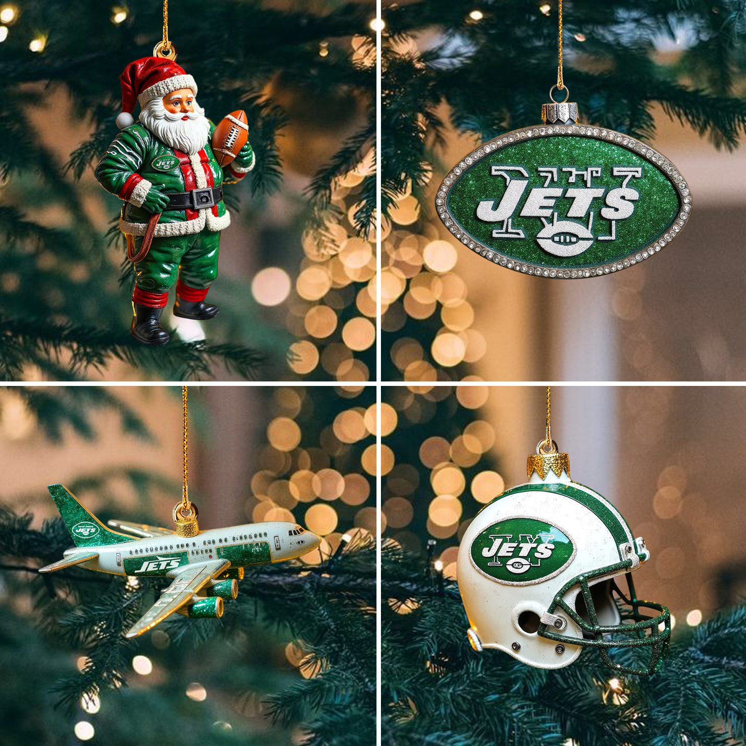 Sportswearmerch New York Jets NFL x Christmas Acrylic Ornament Gift For Fan