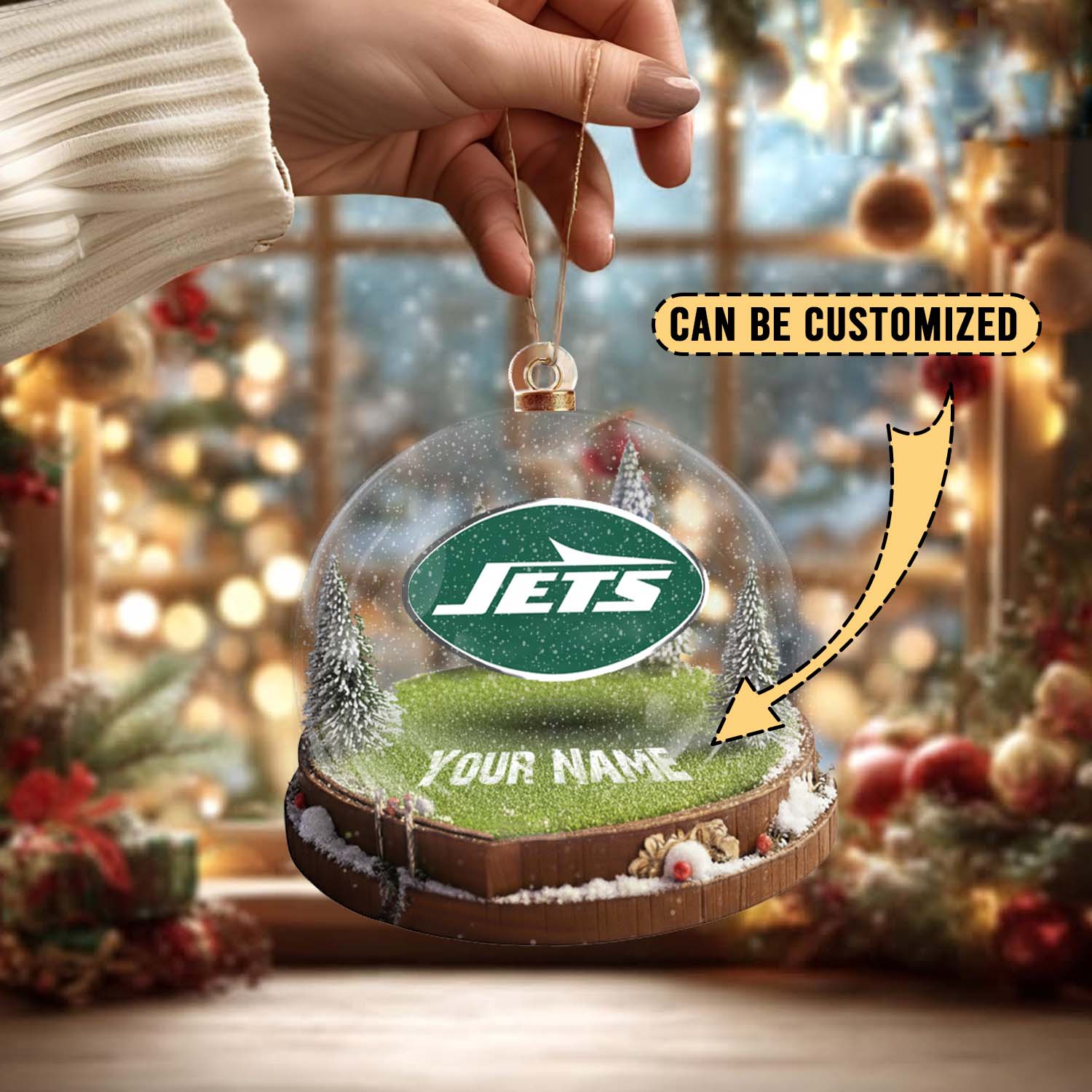 Sportswearmerch New York Jets NFL x Christmas Acrylic Ornament Gift For Fans