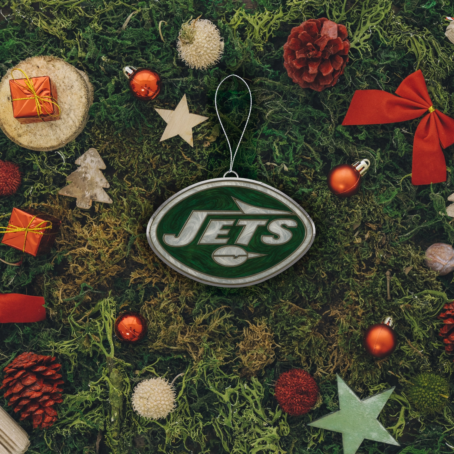 Sportswearmerch New York Jets NFL x Christmas Acrylic Ornament Gift For Fans