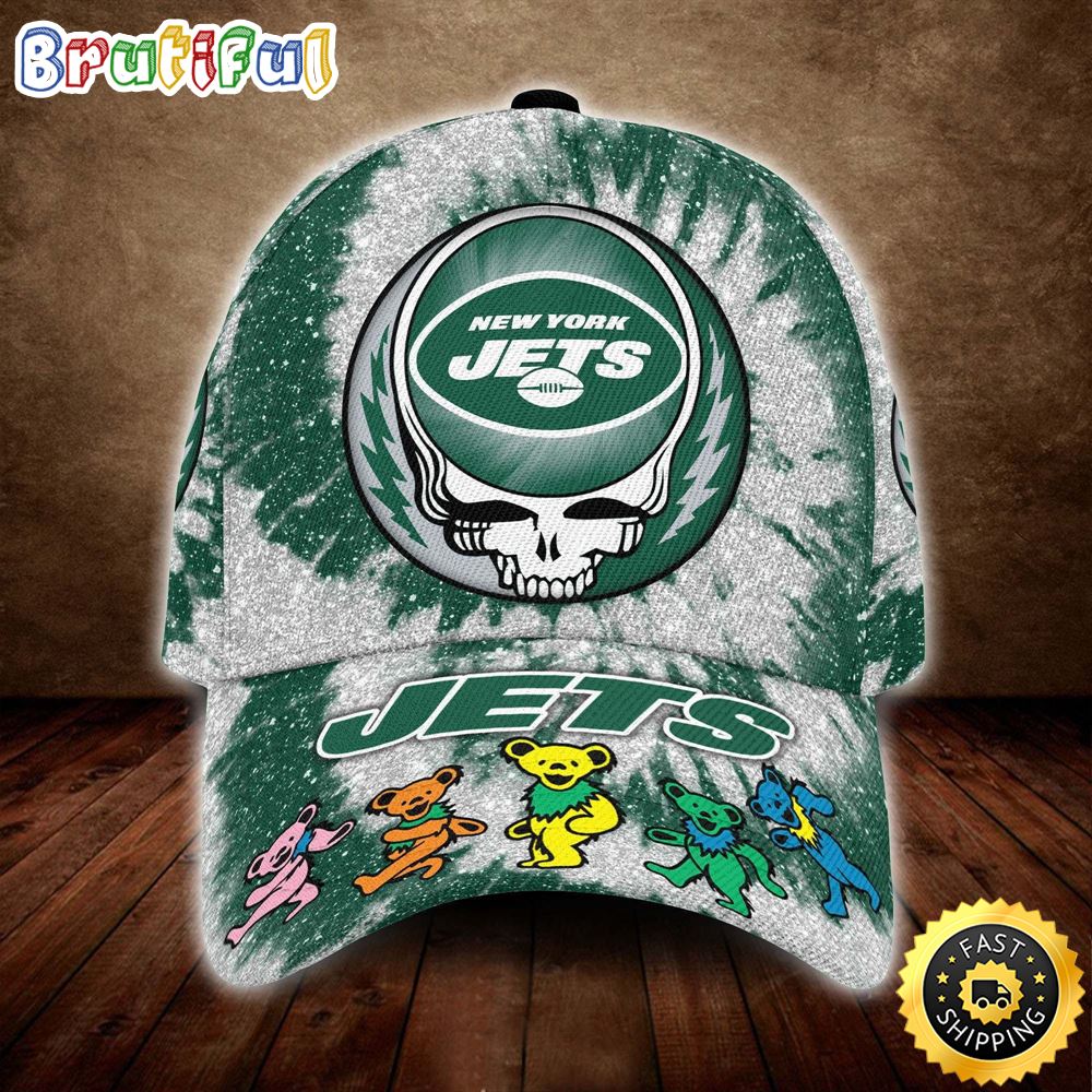 Sportswearmerch New York Jets NFL x Grateful Band Classic Cap For Fan