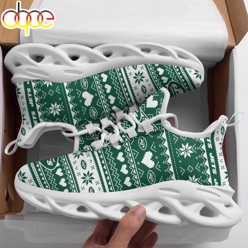 Sportswearmerch New York Jets NFL X-max Patterns Christmas Max Soul Shoes Sneakers For Men And Women