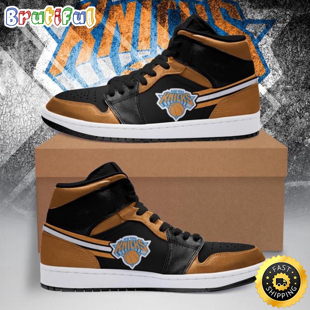 Sportswearmerch New York Knicks NBA AJ1 High Sneakers Shoes For Men And Women