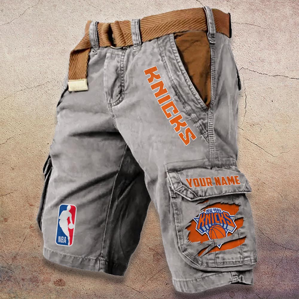 Sportswearmerch New York Knicks NBA Denim Short For Fan